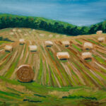 Straw Bales - South of Maxwell. oil on canvas  16"x20" 2021