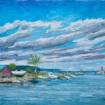 Meaford Harbour, oil on canvas  16"x20"