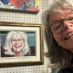 Karen Fox and her portrait 2023