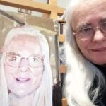 Jane Rigden with her Portrait 2023